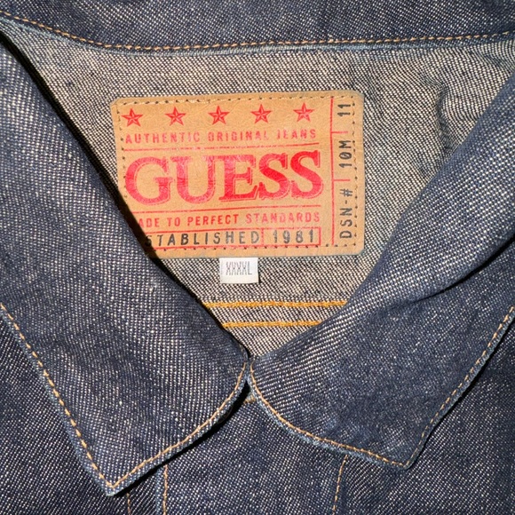 Men’s Guess blue Jean Jacket, Great condition 4XL - Picture 3 of 3